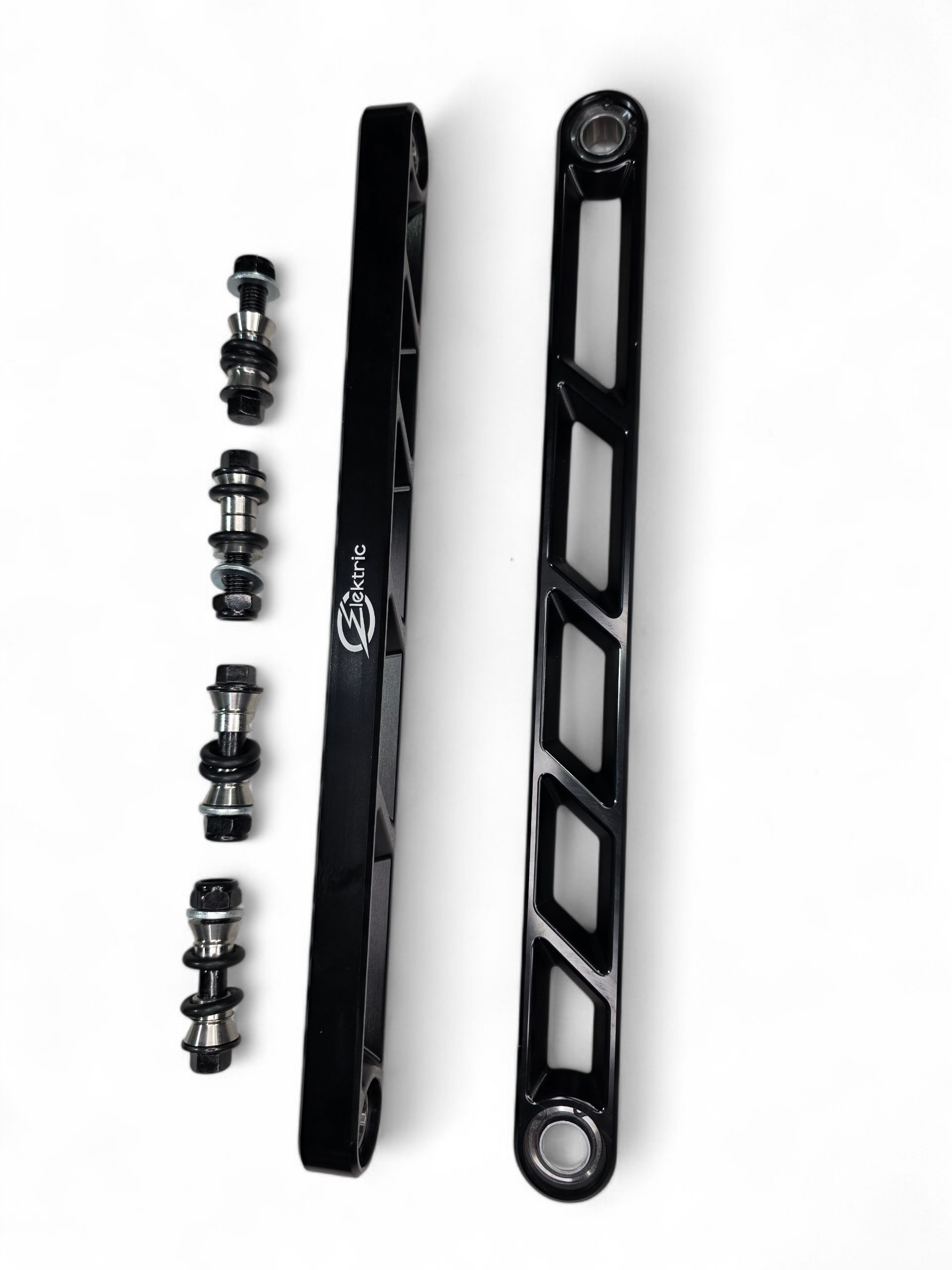 Photo of 2024+ Can Am Maverick R Rear Sway Bar Links Anodized Black by Elektric Offroad - Premium for UTVs / Side by Sides