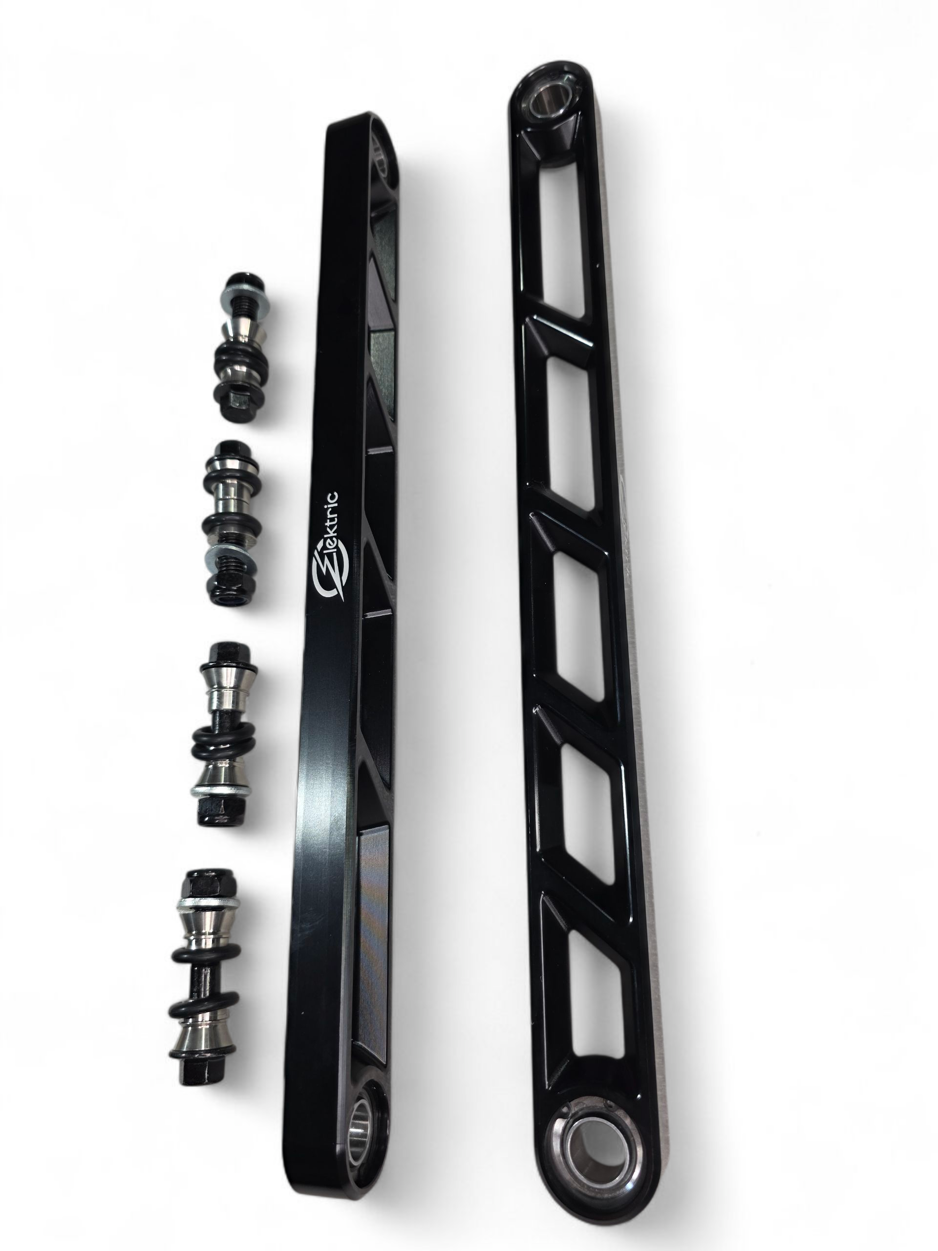Photo of 2024+ Can Am Maverick R Rear Sway Bar Links Anodized Black by Elektric Offroad - Premium for UTVs / Side by Sides