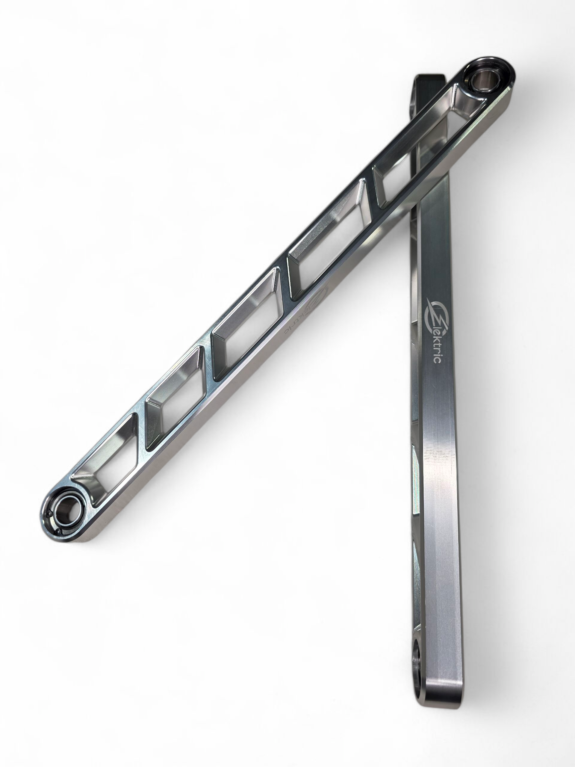 Photo of 2024+ Can Am Maverick R Rear Sway Bar Links Anodized Clear by Elektric Offroad - Premium for UTVs / Side by Sides