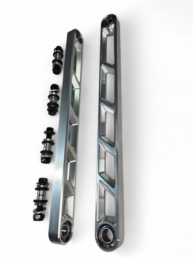 Photo of 2024+ Can Am Maverick R Rear Sway Bar Links Anodized Clear by Elektric Offroad - Premium for UTVs / Side by Sides
