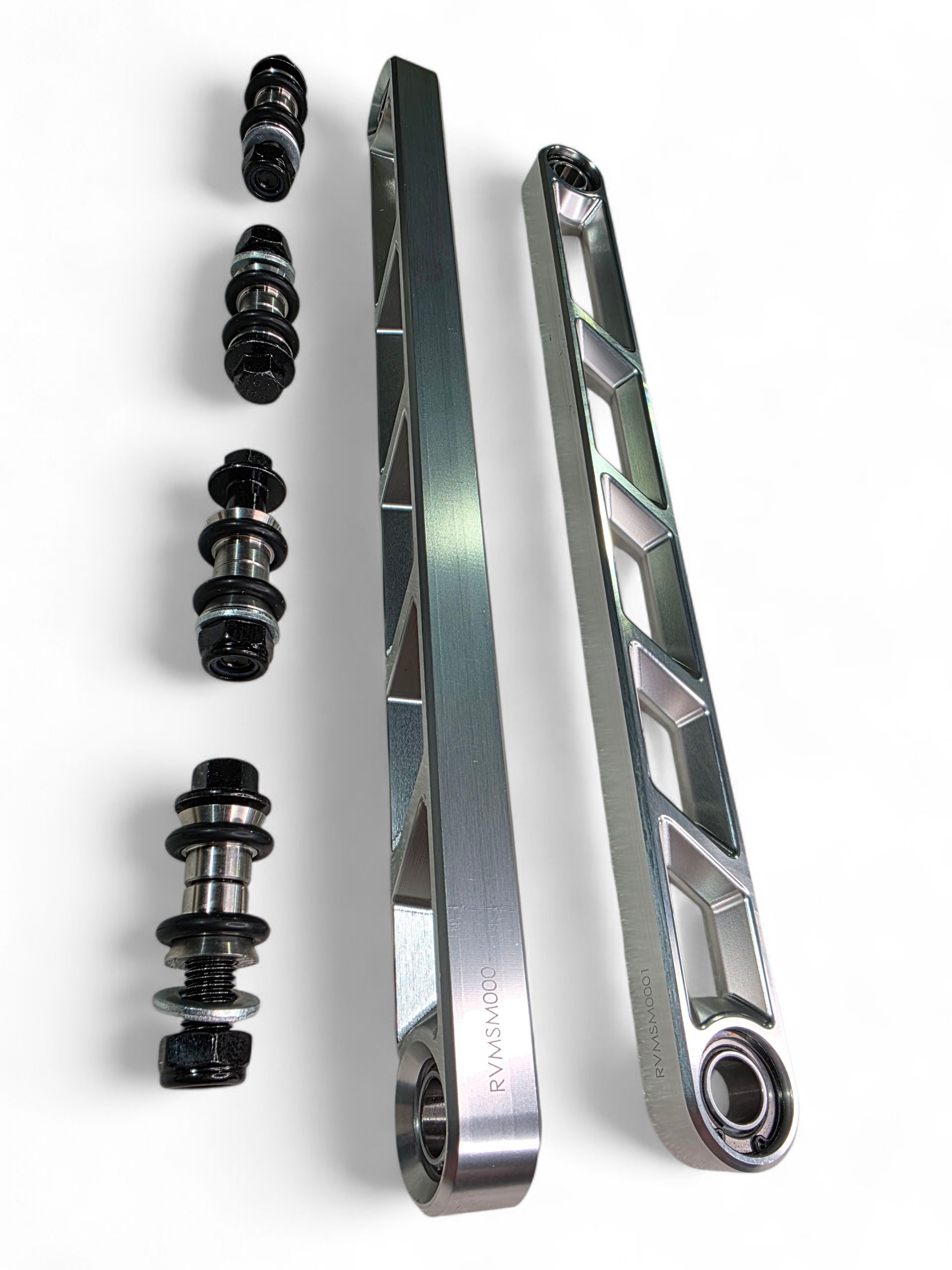Photo of 2024+ Can Am Maverick R Rear Sway Bar Links Anodized Clear by Elektric Offroad - Premium for UTVs / Side by Sides
