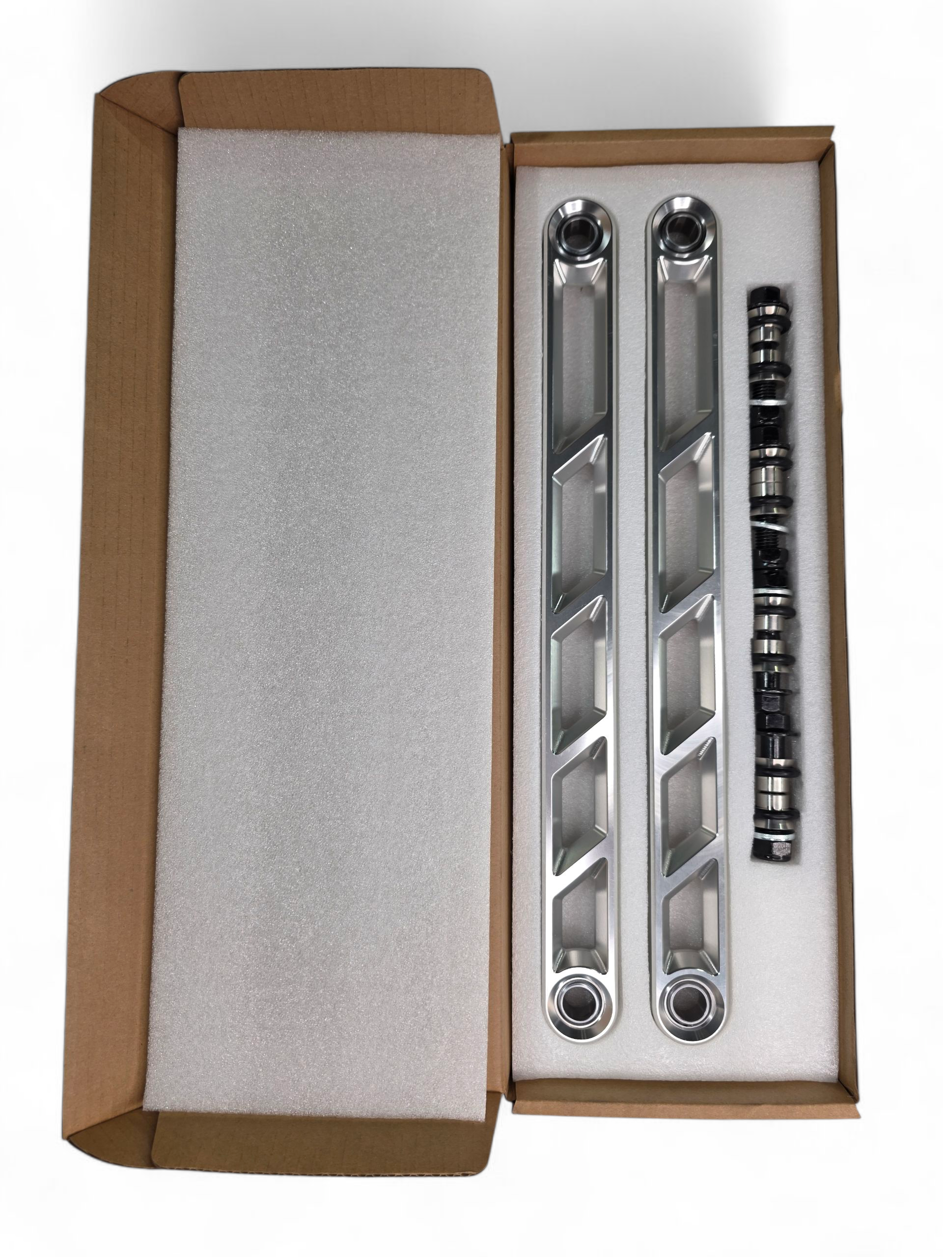 Photo of 2024+ Can Am Maverick R Rear Sway Bar Links Anodized Clear by Elektric Offroad - Premium for UTVs / Side by Sides