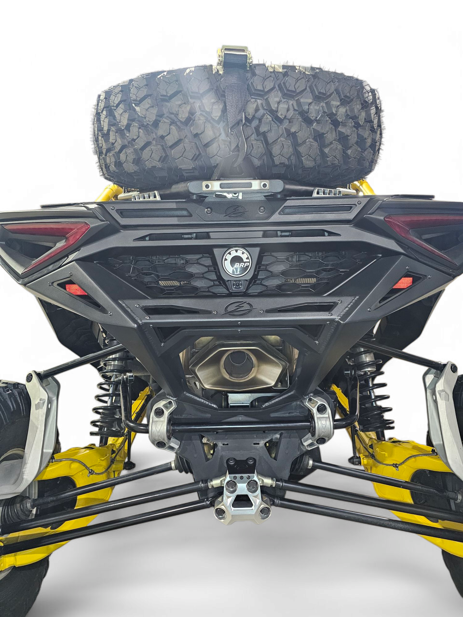 Photo of 2024+ Can Am Maverick R Radius Rod Plate (Clear) by Elektric Offroad - Premium for UTVs / Side by Sides