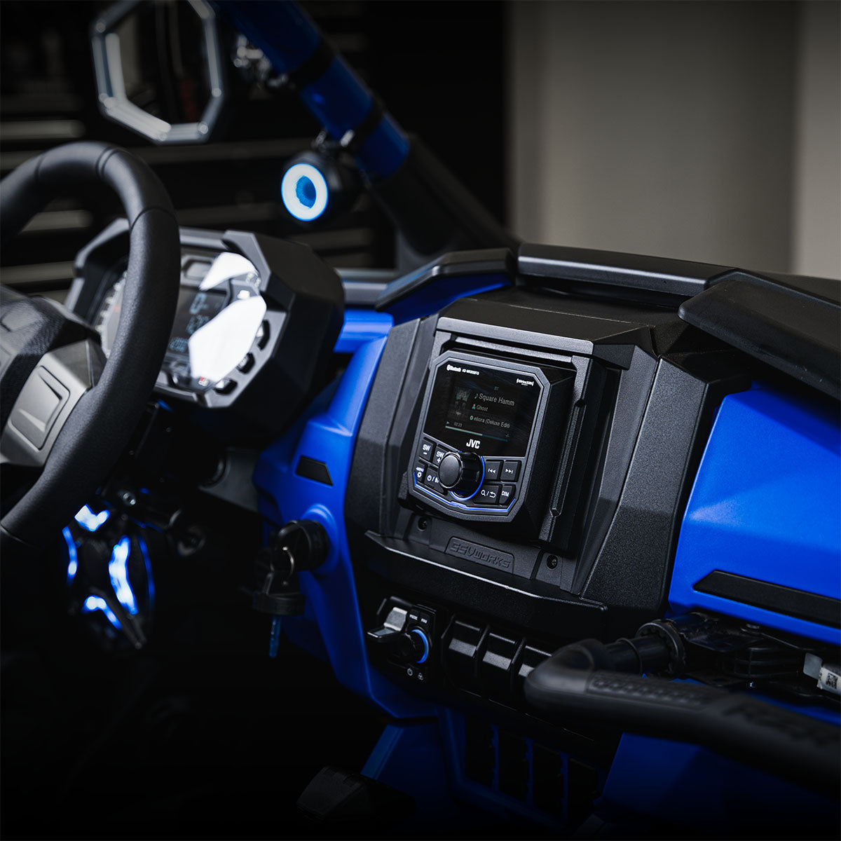 Photo of SSV Works - 2025-2026 PolarisÂ® RZR Pro R / Pro S / Pro XP Phase-5 V-Spec 7-Speaker Plug-&-Play Kit w/JVC Radio by SSV Works - Premium for UTVs / Side by Sides