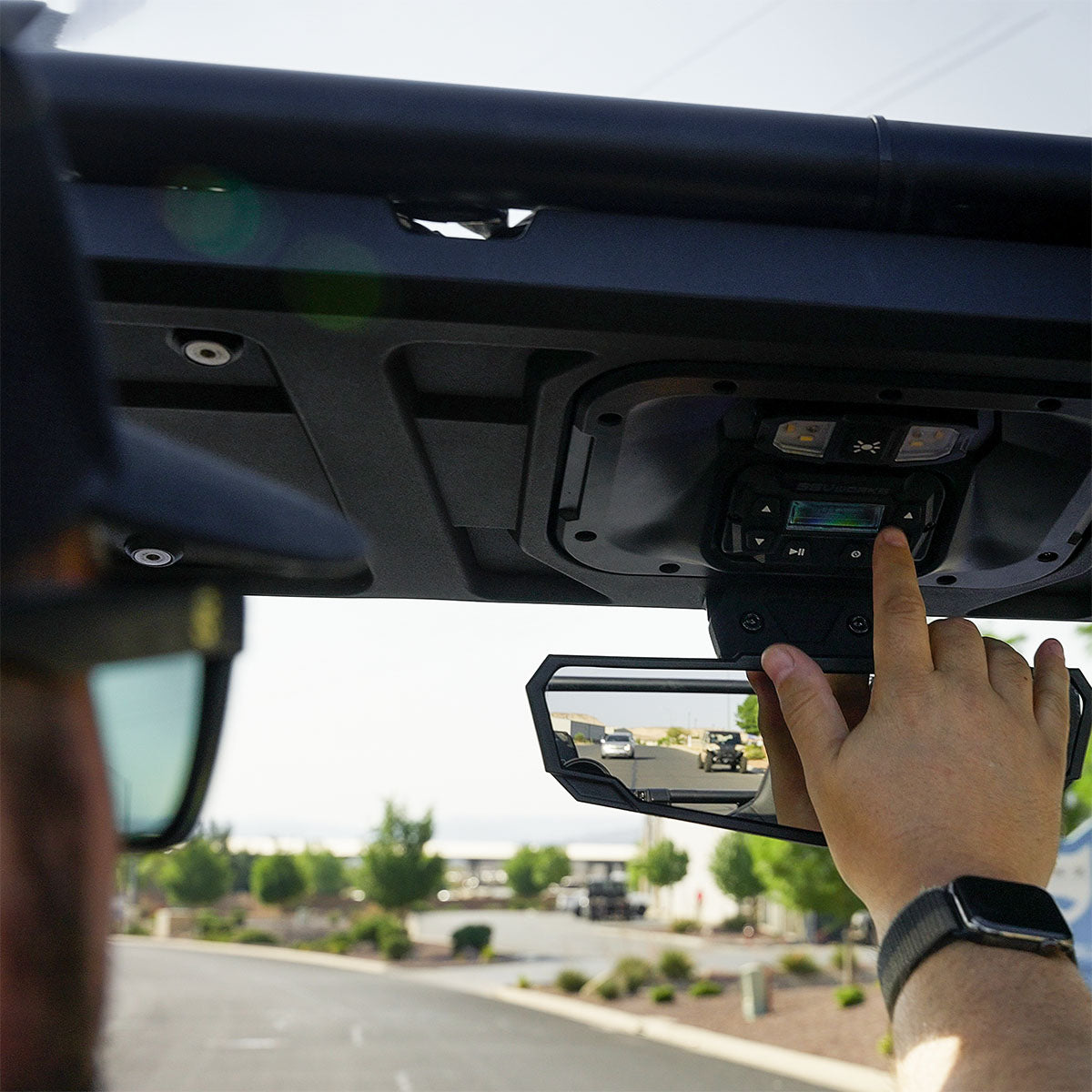 Photo of SSV Works - 2024-2026 PolarisÂ® RZR XP 1000 2-Speaker Overhead Soundbar w/MRB3S Bluetooth Radio and Built-in Dome Light by SSV Works - Premium for UTVs / Side by Sides