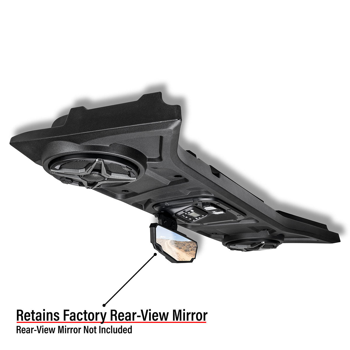 Photo of SSV Works - 2024-2026 PolarisÂ® RZR XP 1000 2-Speaker Overhead Soundbar w/MRB3S Bluetooth Radio and Built-in Dome Light by SSV Works - Premium for UTVs / Side by Sides