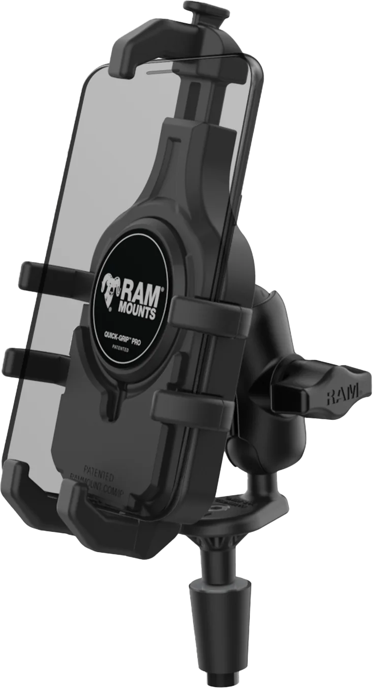 Photo of QUICK-GRIP PRO FORK STEM PHONE MOUNT by RAM - Premium Accessories for UTVs / Side by Sides