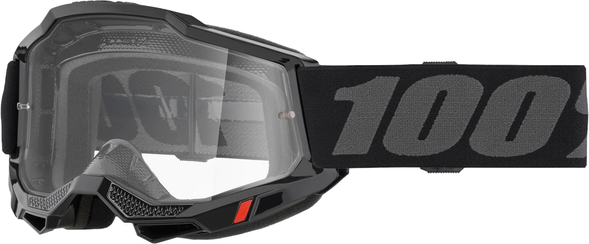 100% Accuri 2 Junior Goggles - Black Clear Lens