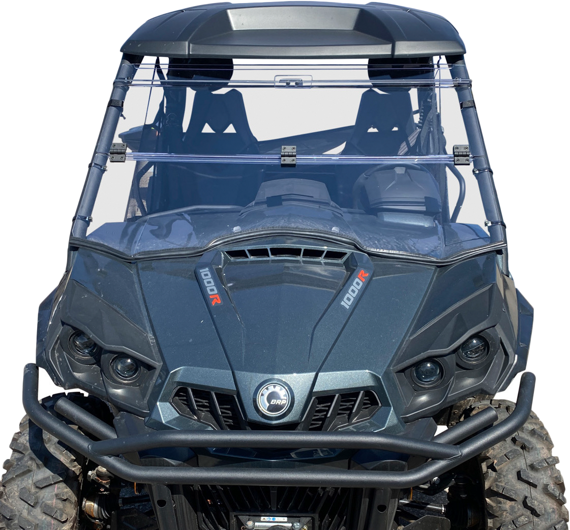 Photo of Folding Windshield Compatible with Honda Talon and Can-Am Commander Vehicles by OPEN TRAIL - Premium Windshield/Windscreen for UTVs / Side by Sides
