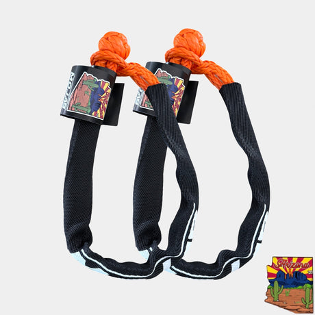 Photo of Soft Shackle 1/4'' x 24'' with sleeve and bag (Set of 2 Shackles) (Lifetime Warranty) by MOJAB OFFROAD - Premium for UTVs / Side by Sides