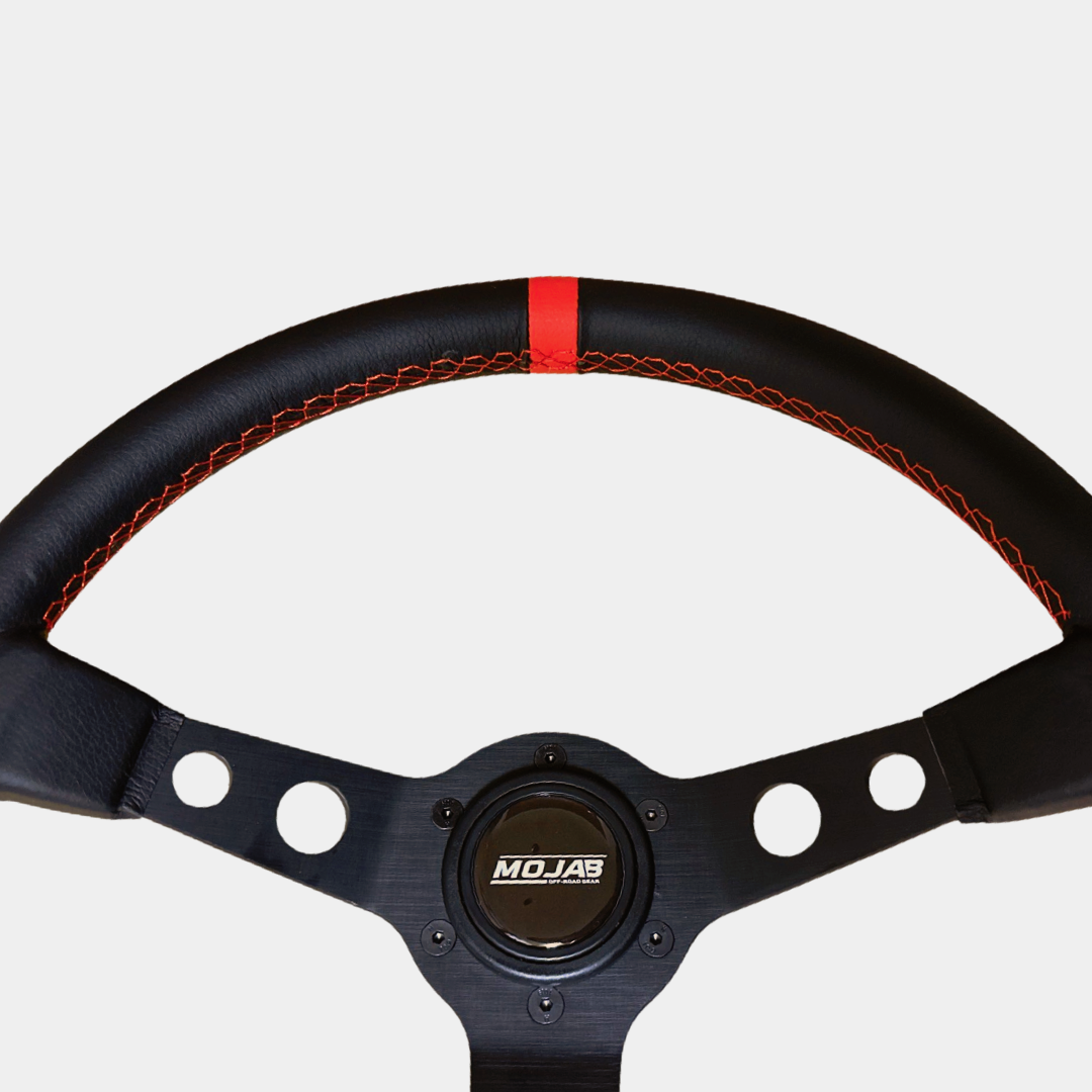 Photo of 13.5'' MOJAB Deep Dish Steering Wheel Leather or Suede by MOJAB OFFROAD - Premium for UTVs / Side by Sides