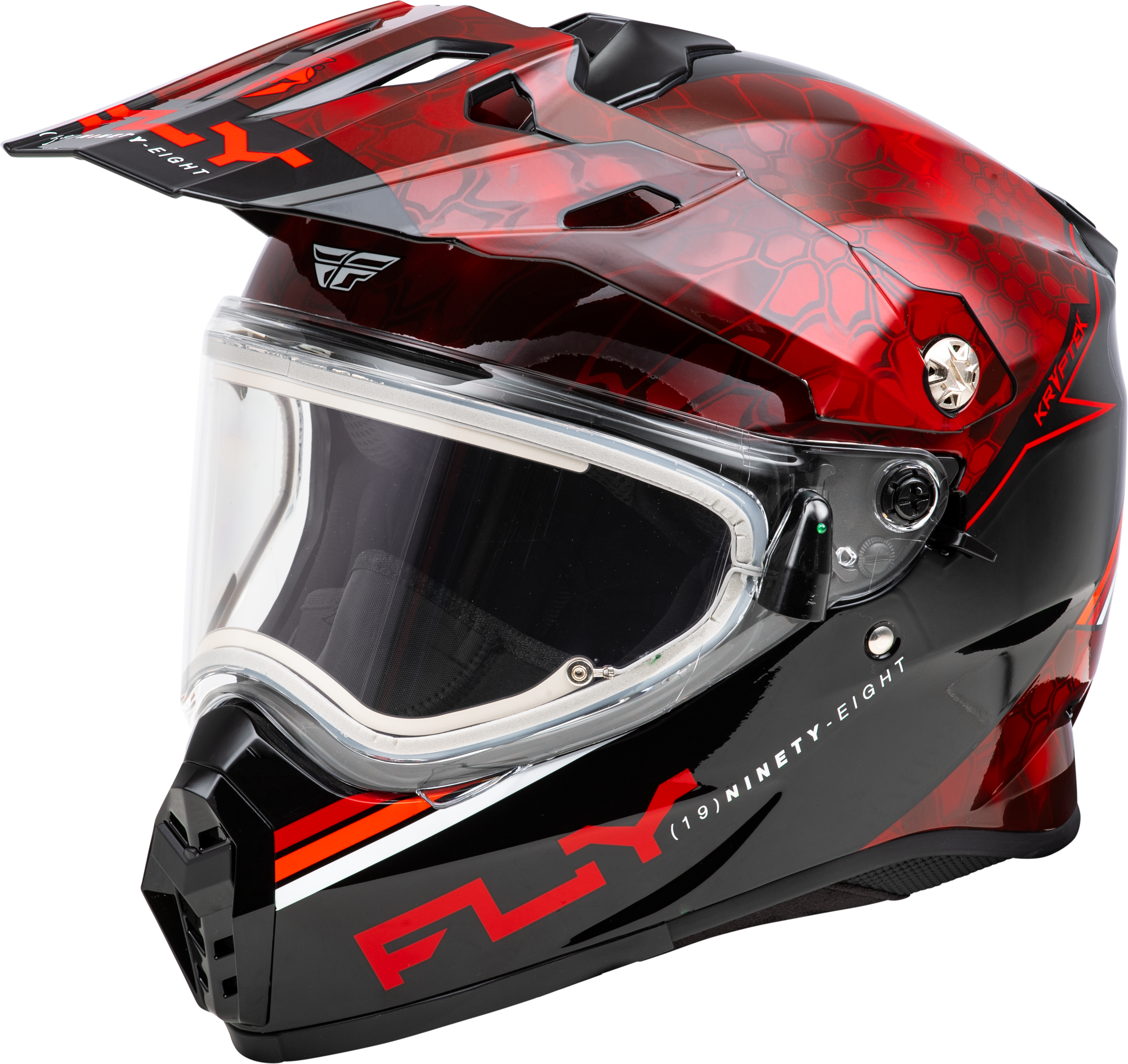 Photo of TREKKER CW CONCEAL HELMET ELEC SHLD RED/BLACK LG by FLY RACING - Premium Helmets for UTVs / Side by Sides
