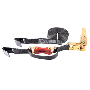 Photo of 27ft x 2in SHOCKSTRAP® Ratchet Strap w Flat Hooks, Premium Made In USA Polyester Webbing, 10,000lb Break Strength, 3,333lb Working Load Limit, Commercial Grade by ShockStrap - Premium for UTVs / Side by Sides