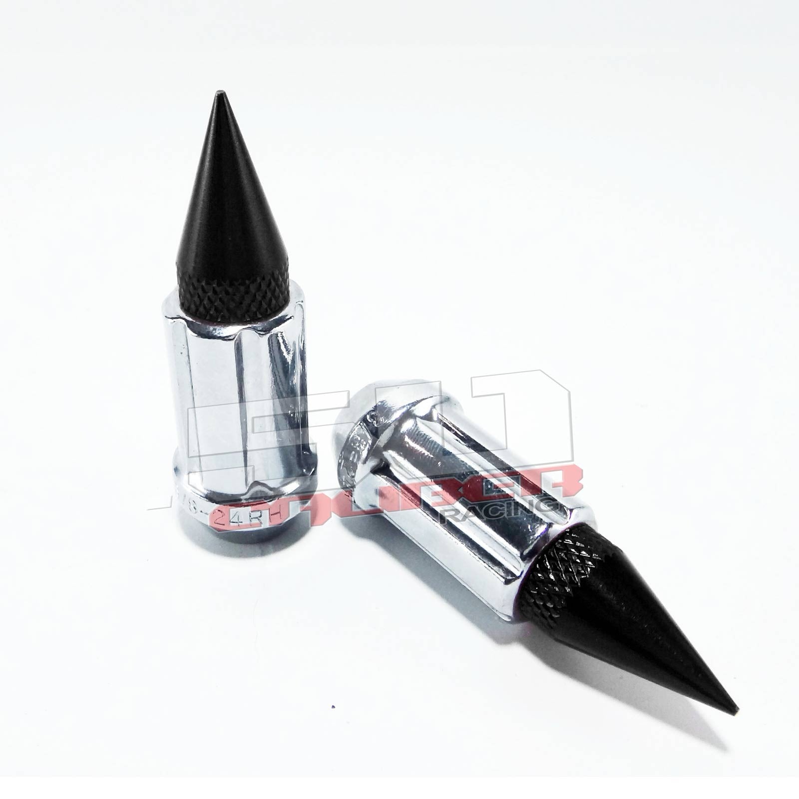 12 x 1.5 mm Chrome Spiked Lug Nuts Anodized - 16 Pack