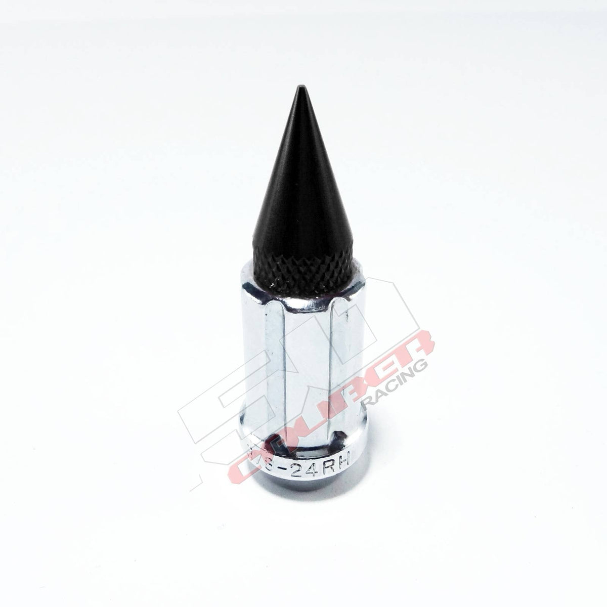 50 Caliber Racing 12 x 1.5 mm Chrome Spiked Lug Nuts Anodized - 16 Pack