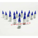 50 Caliber Racing 12 x 1.5 mm Chrome Spiked Lug Nuts Anodized - 16 Pack