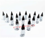 3/8 x 24 Chrome Spiked Lug Nuts - 16 Pack
