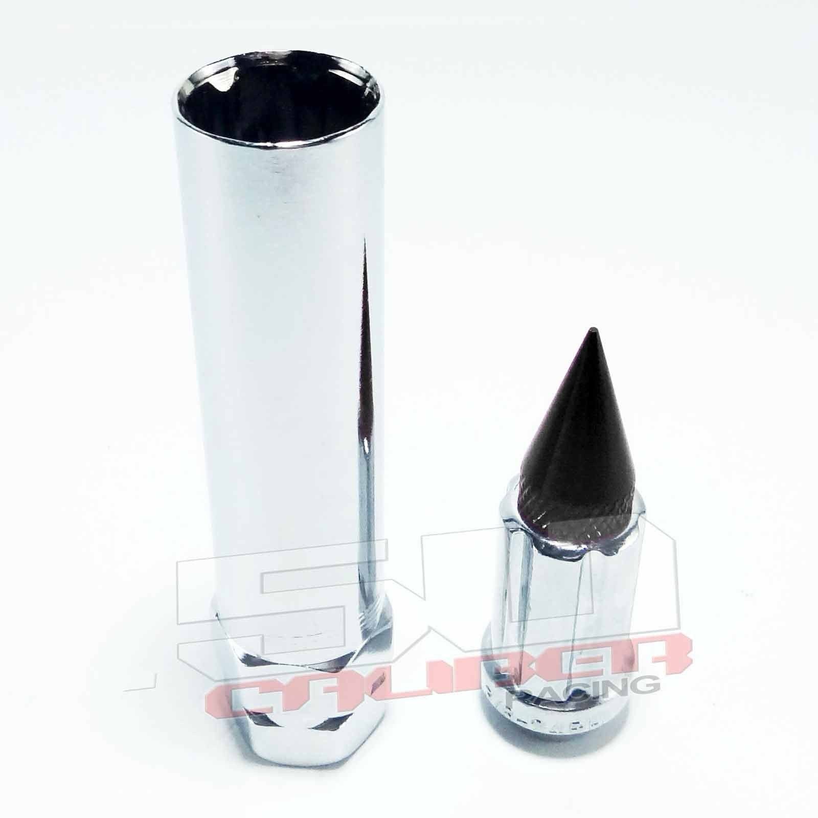 3/8 x 24 Chrome Spiked Lug Nuts Anodized - 16 Pack