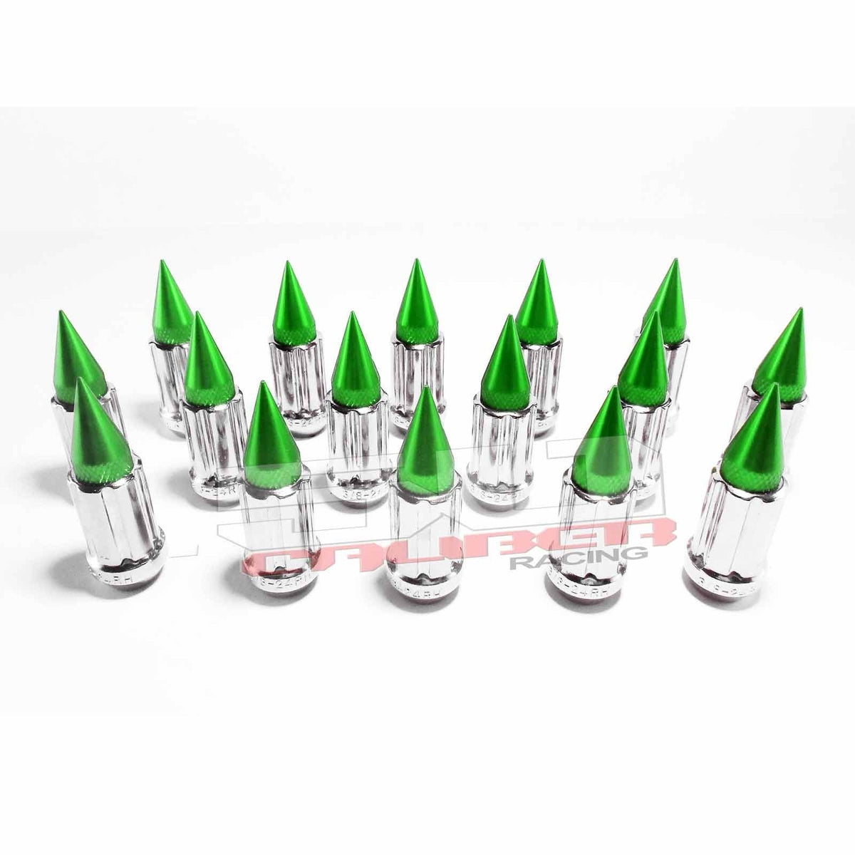 3/8 x 24 Chrome Spiked Lug Nuts - 16 Pack