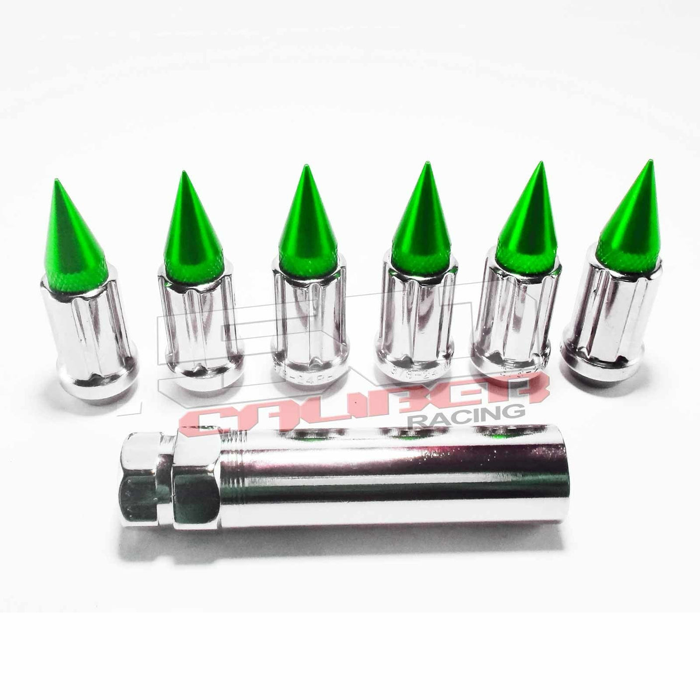 3/8 x 24 Chrome Spiked Lug Nuts - 16 Pack