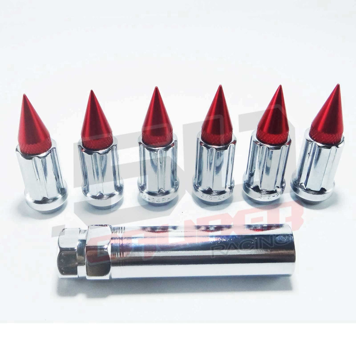 3/8 x 24 Chrome Spiked Lug Nuts - 16 Pack