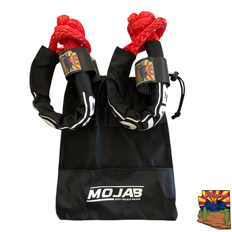 Photo of Soft Shackle 1/2'' x 22'' with sleeve and bag (Set of 2 Shackles) (Lifetime Warranty) by MOJAB OFFROAD - Premium Soft Shackle for UTVs / Side by Sides
