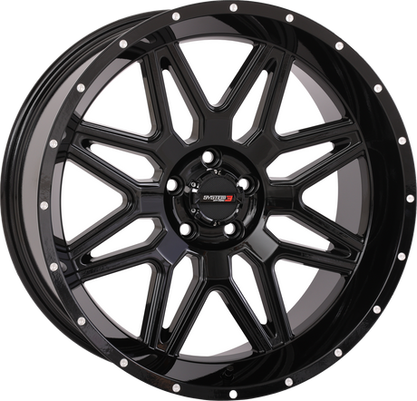 Photo of ST7 WHEEL 20X9 5+4 (0MM) 5/4.5 GLOSS BLACK by SYSTEM 3 - Premium Wheels for UTVs / Side by Sides