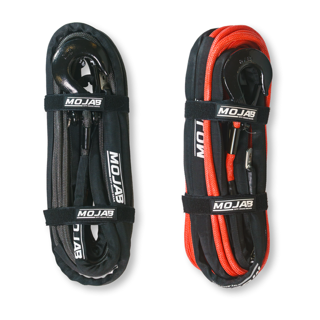 Photo of 3/8'' x 85' Double Braided Winch Rope with Removeable forged winch hook by MOJAB OFFROAD - Premium Winches & Winch Mounts for UTVs / Side by Sides