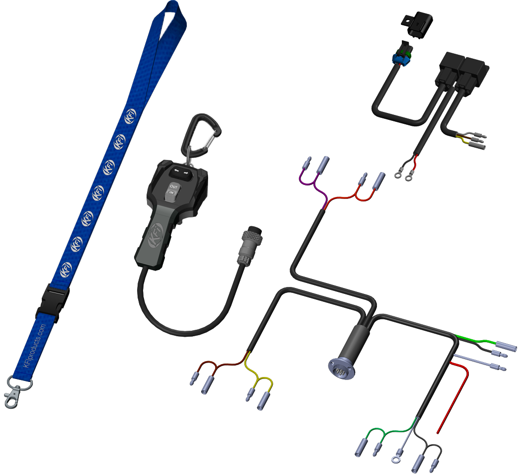 Photo of KFI KIT - ACT HAND REMOTE SINGLE ACTUATOR AND WINCH by KFI - Premium Snow Plows & Mounts for UTVs / Side by Sides