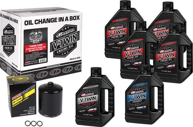 Photo of V-TWIN SYN OIL CHANGE KIT TC BLACK FILER by MAXIMA - Premium Tools for UTVs / Side by Sides
