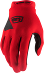 100% Ridecamp Youth Riding Gloves - Red, XL