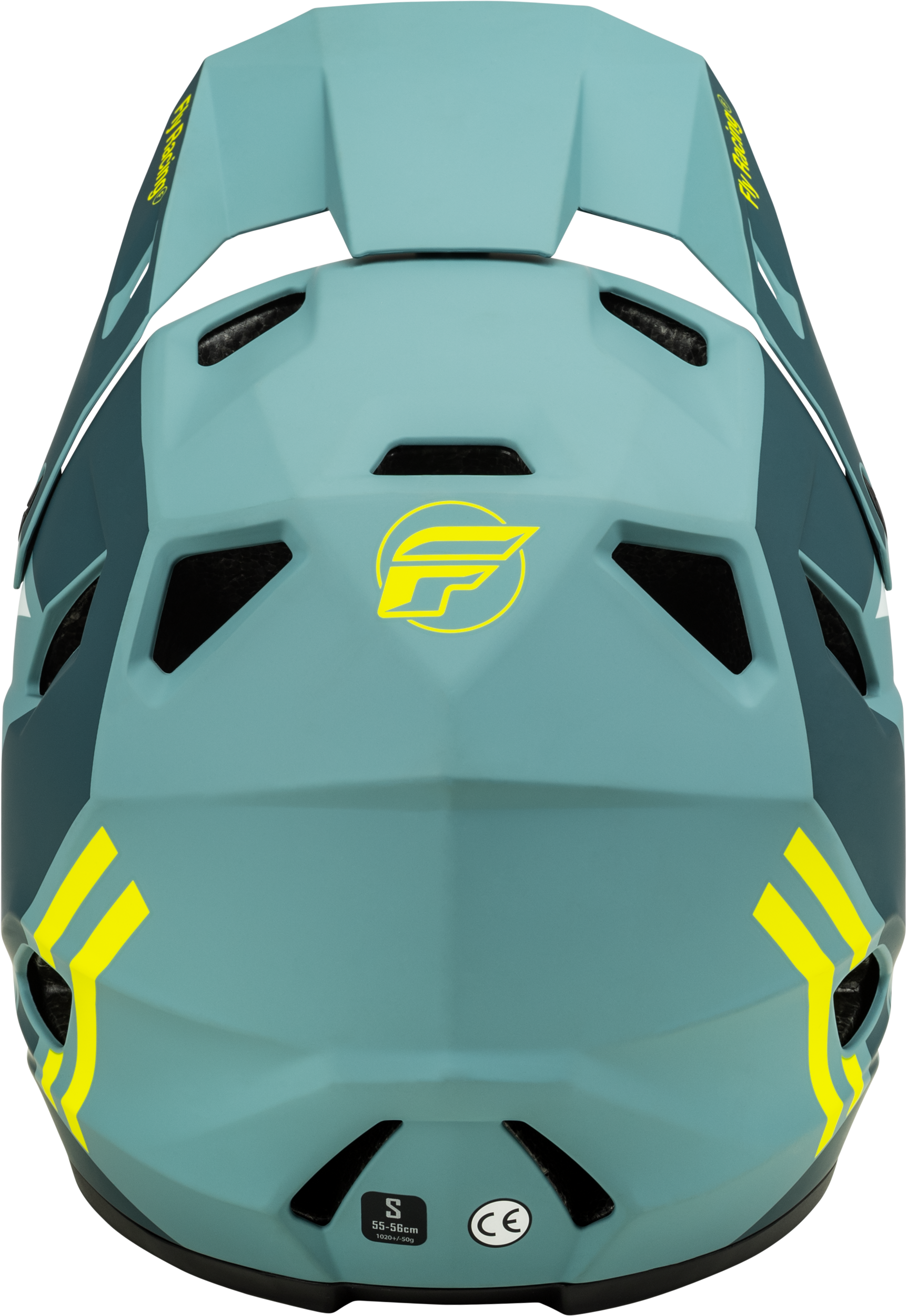 Photo of RAYCE BICYCLE HELMET MATTE BLUE STONE/HI-VIS MD by FLY RACING - Premium Helmets for UTVs / Side by Sides