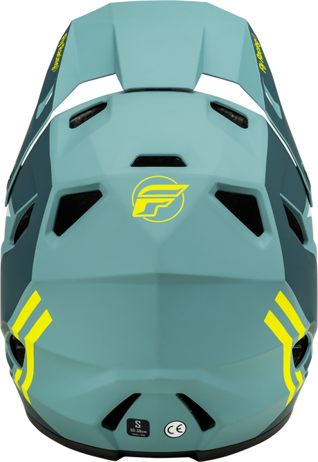 Photo of RAYCE BICYCLE HELMET MATTE BLUE STONE/HI-VIS MD by FLY RACING - Premium Helmets for UTVs / Side by Sides