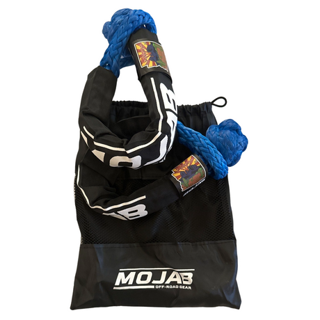 Photo of Soft Shackle 1/2'' x 22'' with sleeve and bag (Set of 2 Shackles) (Lifetime Warranty) by MOJAB OFFROAD - Premium Soft Shackle for UTVs / Side by Sides