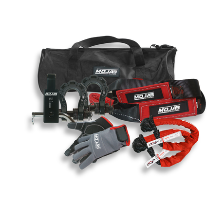 Photo of Deluxe Recovery Kit (7 items +5 Storage bags + 1 Velcro Tape) *Lifetime Warranty by MOJAB OFFROAD - Premium for UTVs / Side by Sides