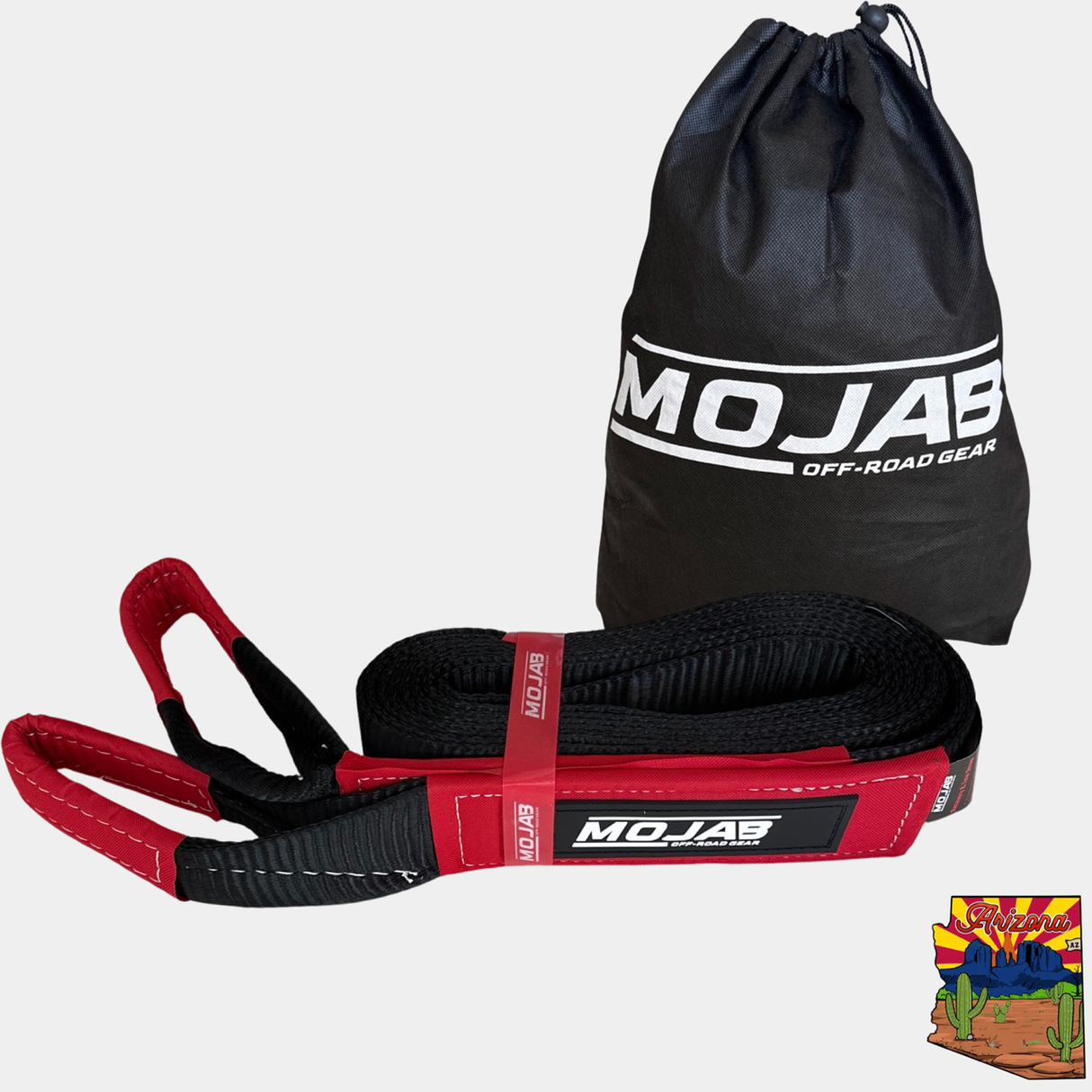 Photo of 3'' x 20' Tow Strap / Winch Strap (Lifetime Warranty) by MOJAB OFFROAD - Premium for UTVs / Side by Sides