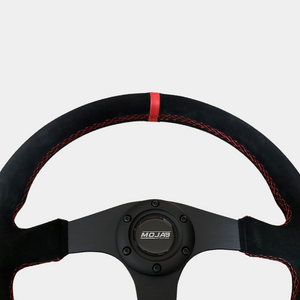 13.5'' MOJAB Flat Steering Wheel Leather/Suede