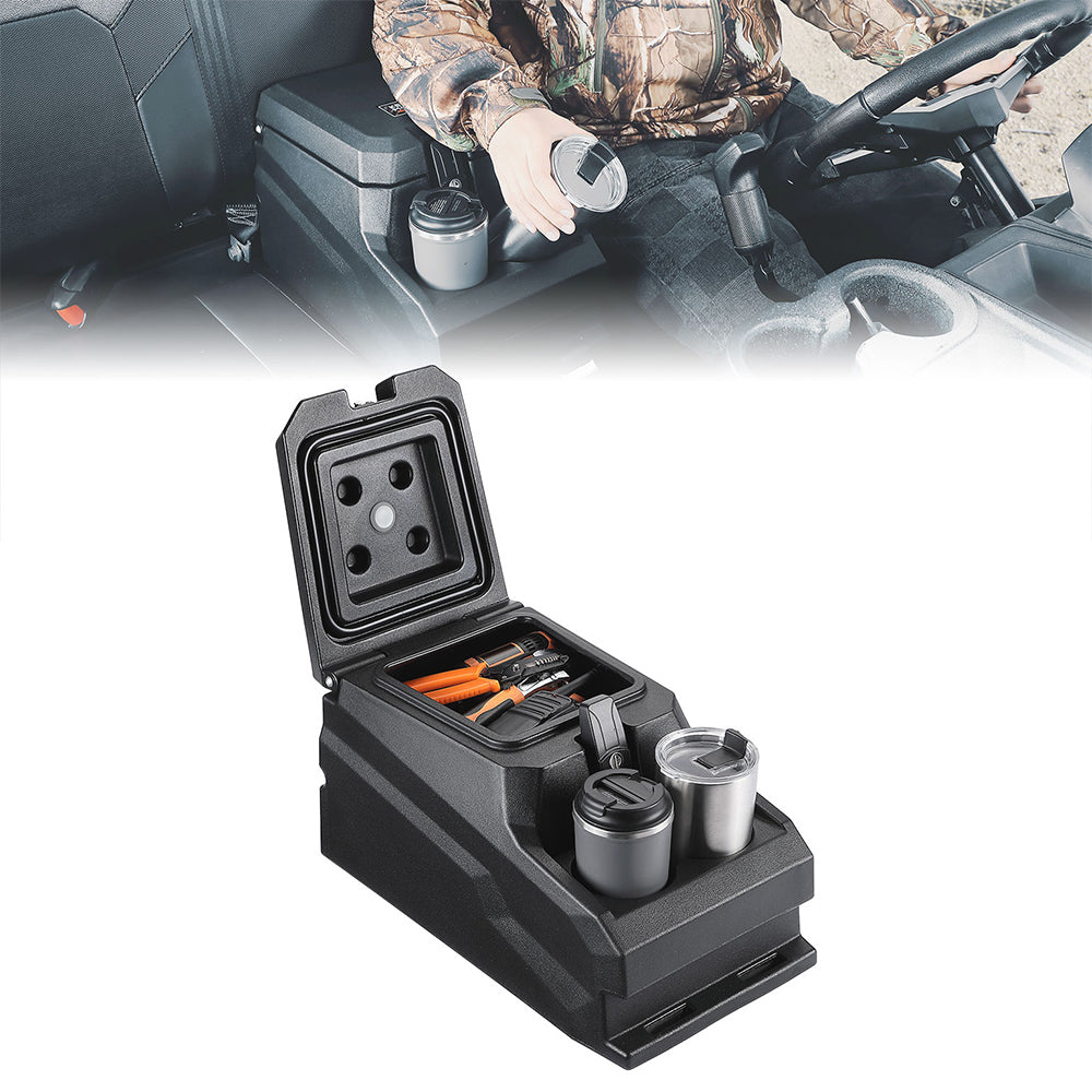 Photo of UTV Bench Seat Center Console Box for Polaris Ranger 1000/Crew 2020-2024 by Kemimoto - Premium for UTVs / Side by Sides