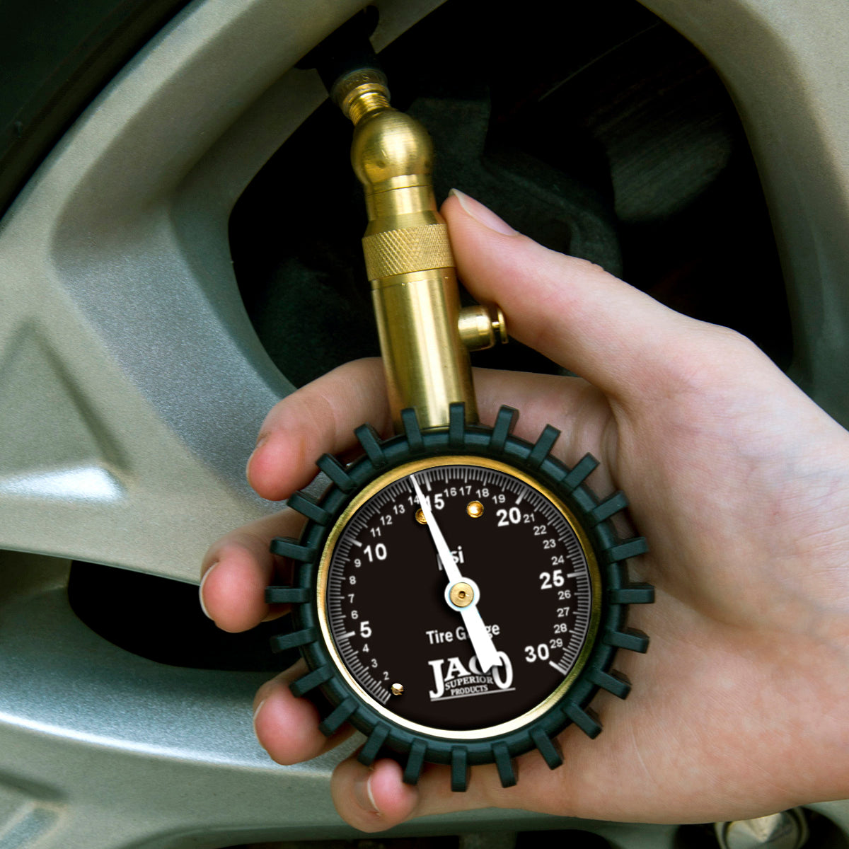 Photo of Elite® Low Pressure Tire Gauge - 30 PSI by JACO - Premium Tire Pressure Gauge for UTVs / Side by Sides