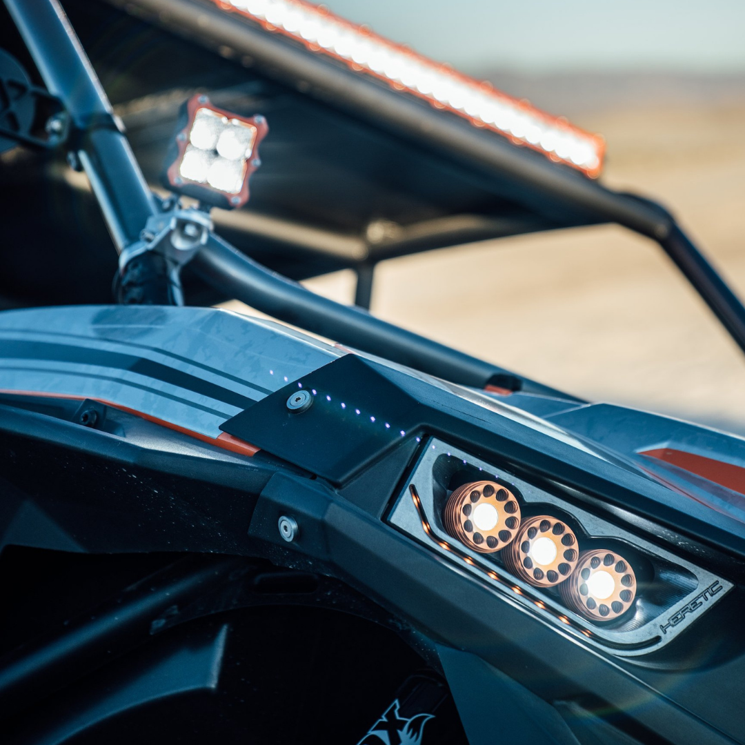 Photo of Quattro Clear LED Pod Light by Heretic Studio Dealer Portal - Premium Light Bar for UTVs / Side by Sides