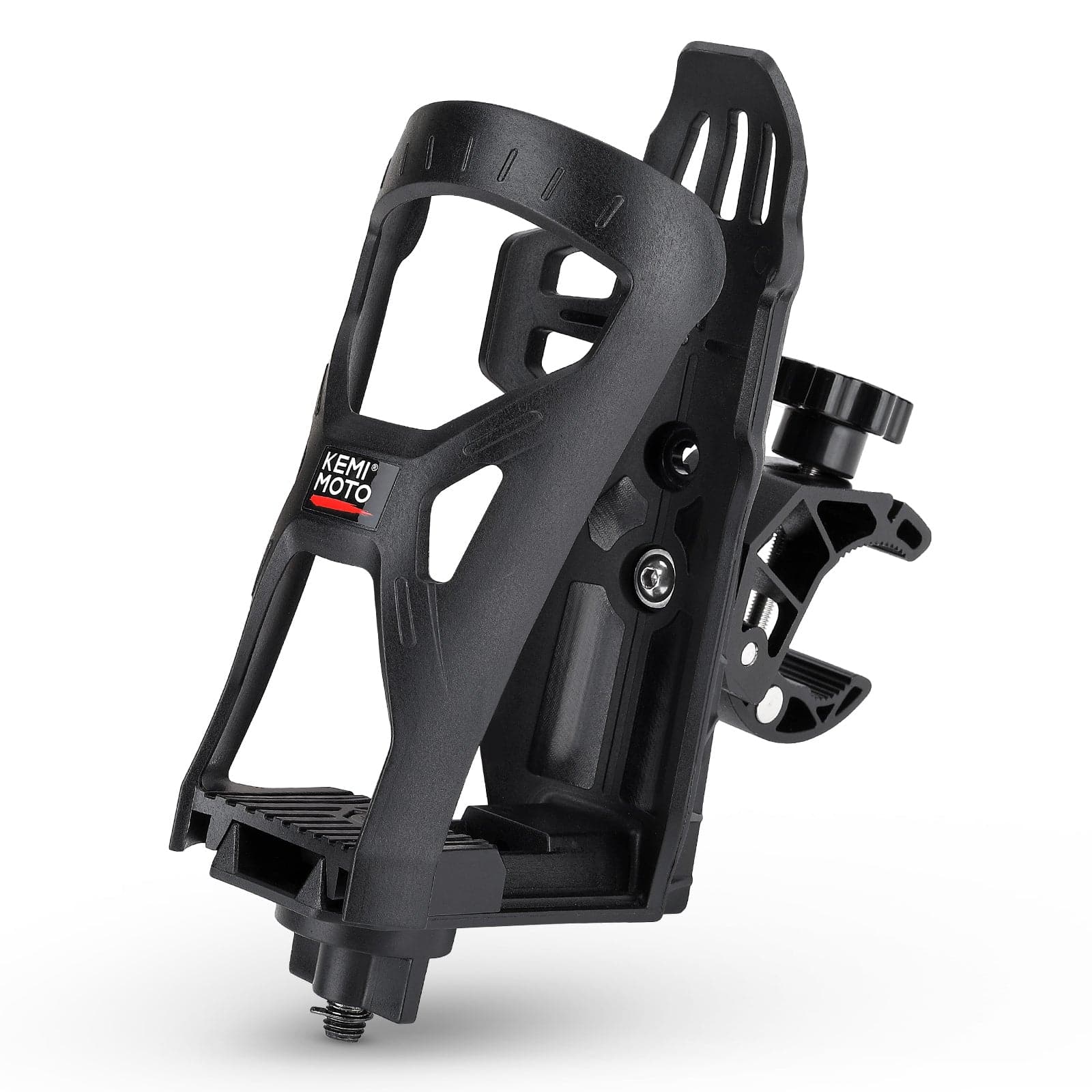 Photo of ATV Motorcycle Cup Holder with 0.6"-1.56" Metal Clamp by Kemimoto - Premium for UTVs / Side by Sides