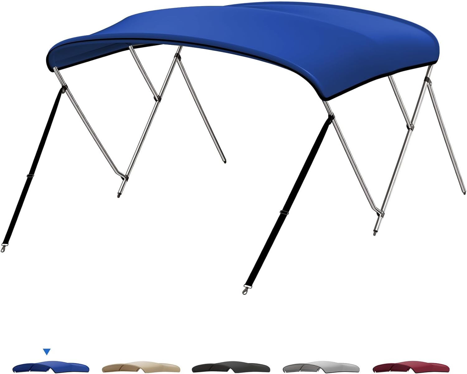 Photo of 3 Bow Bimini Top for Boat by Kemimoto - Premium for UTVs / Side by Sides