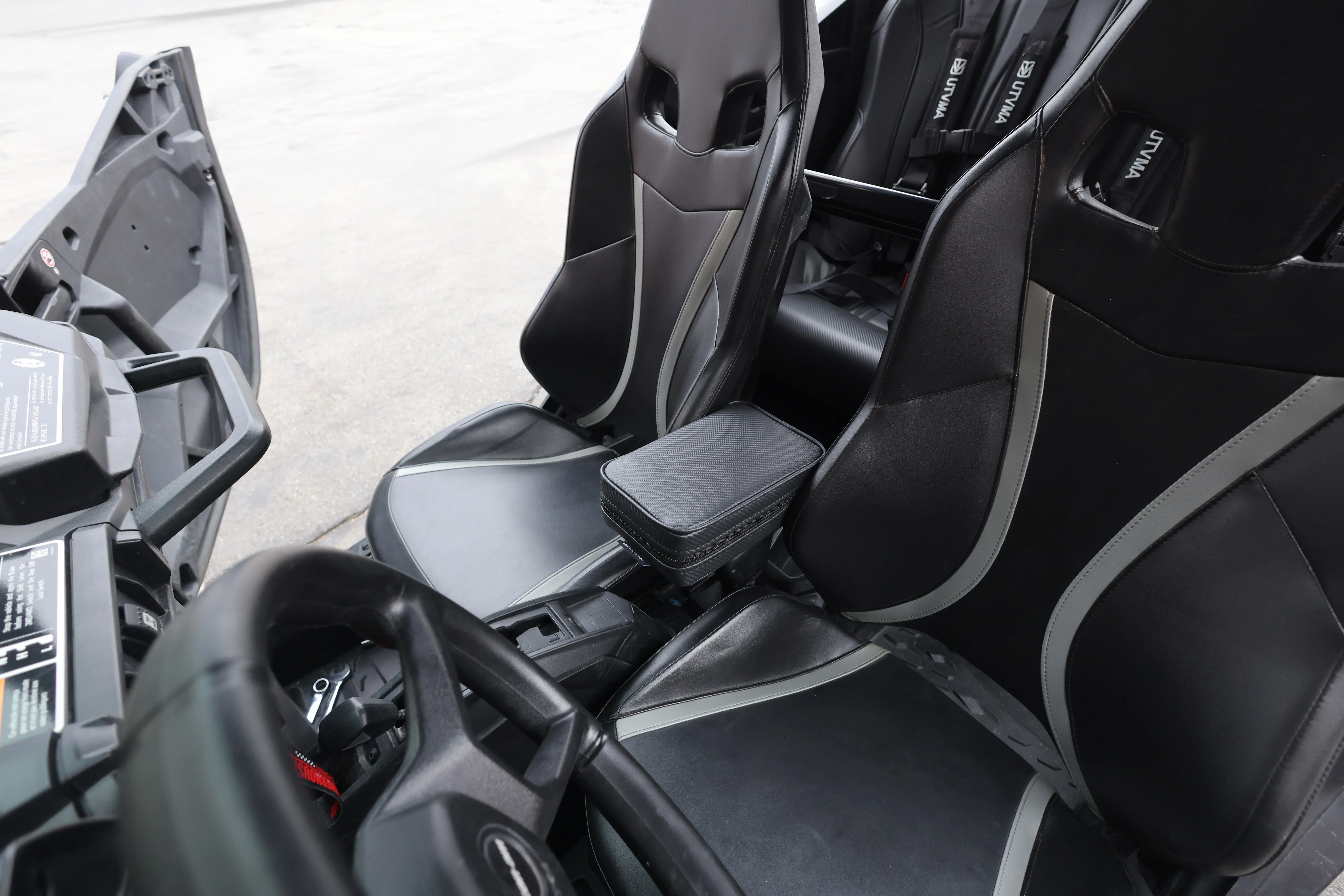 Photo of UTVMA Maverick Sport Armrest with Bracket (2018-2024) by UTV Mountain Accessories - Premium Door Bags & Door Accessories for UTVs / Side by Sides