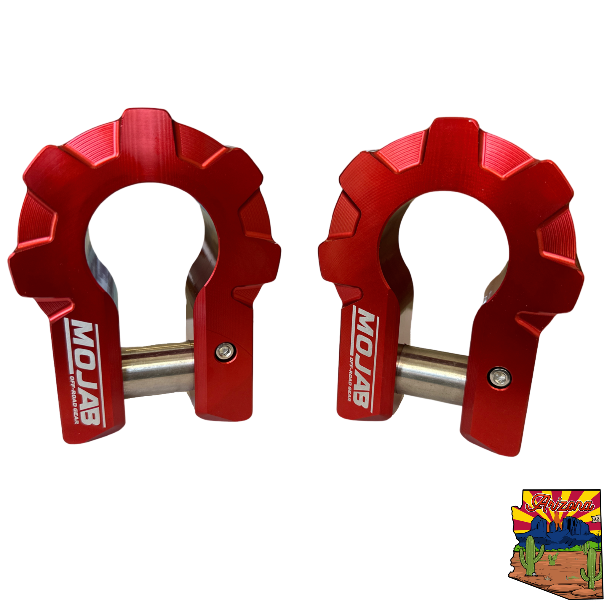Photo of 3/4'' Extreme duty Aluminum D-Shackle set (9T) (LIFETIME WARRANTY*) by MOJAB OFFROAD - Premium Shackle for UTVs / Side by Sides