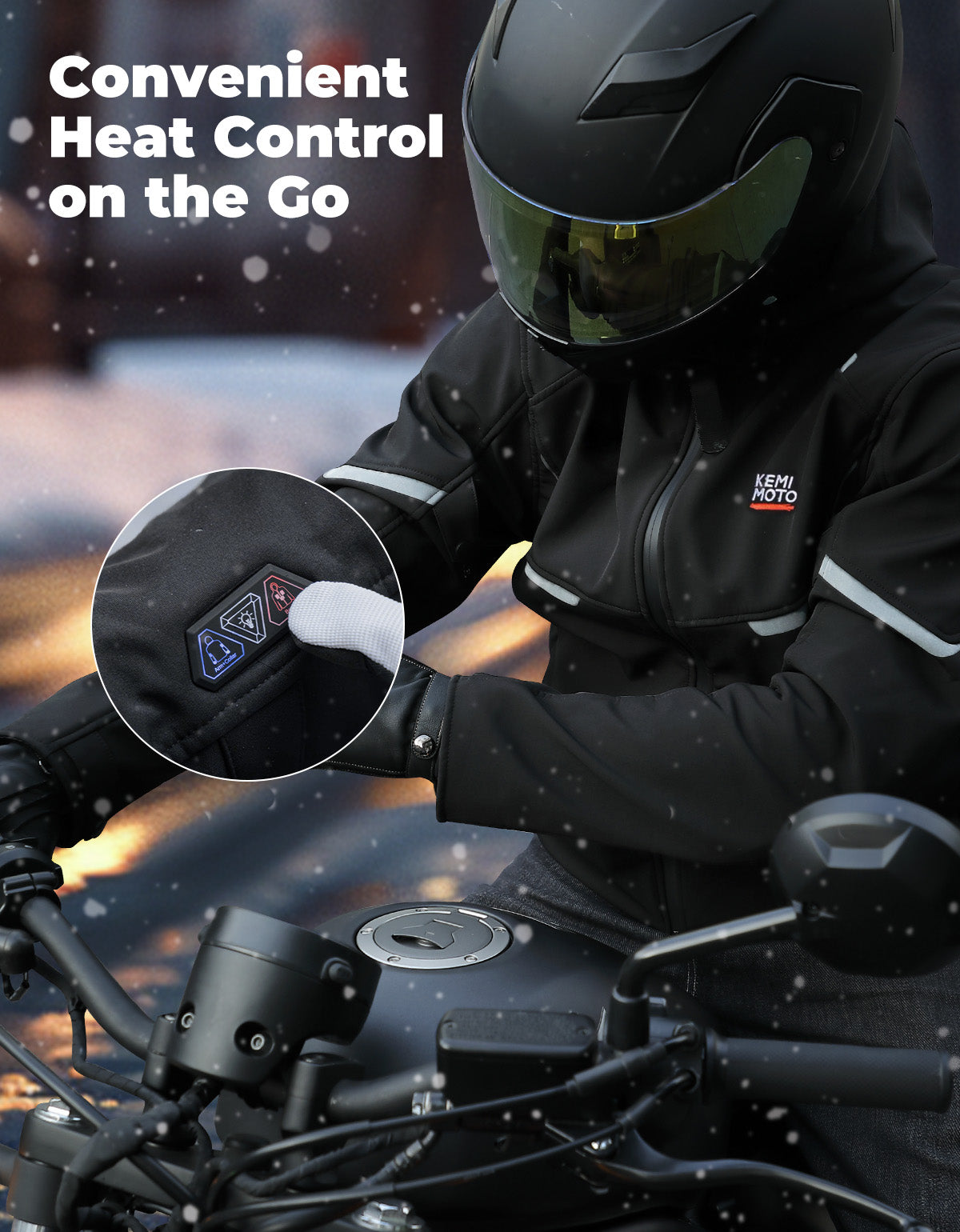 Photo of Heated Jacket with 20000 mAh Battery for Motorcycle Outdoor Hiking by Kemimoto - Premium for UTVs / Side by Sides