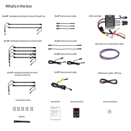 Photo of POWERSPORTS Extreme Strips - 2/4 Seat Cart + LED Controller by ECOXGEAR - Premium for UTVs / Side by Sides