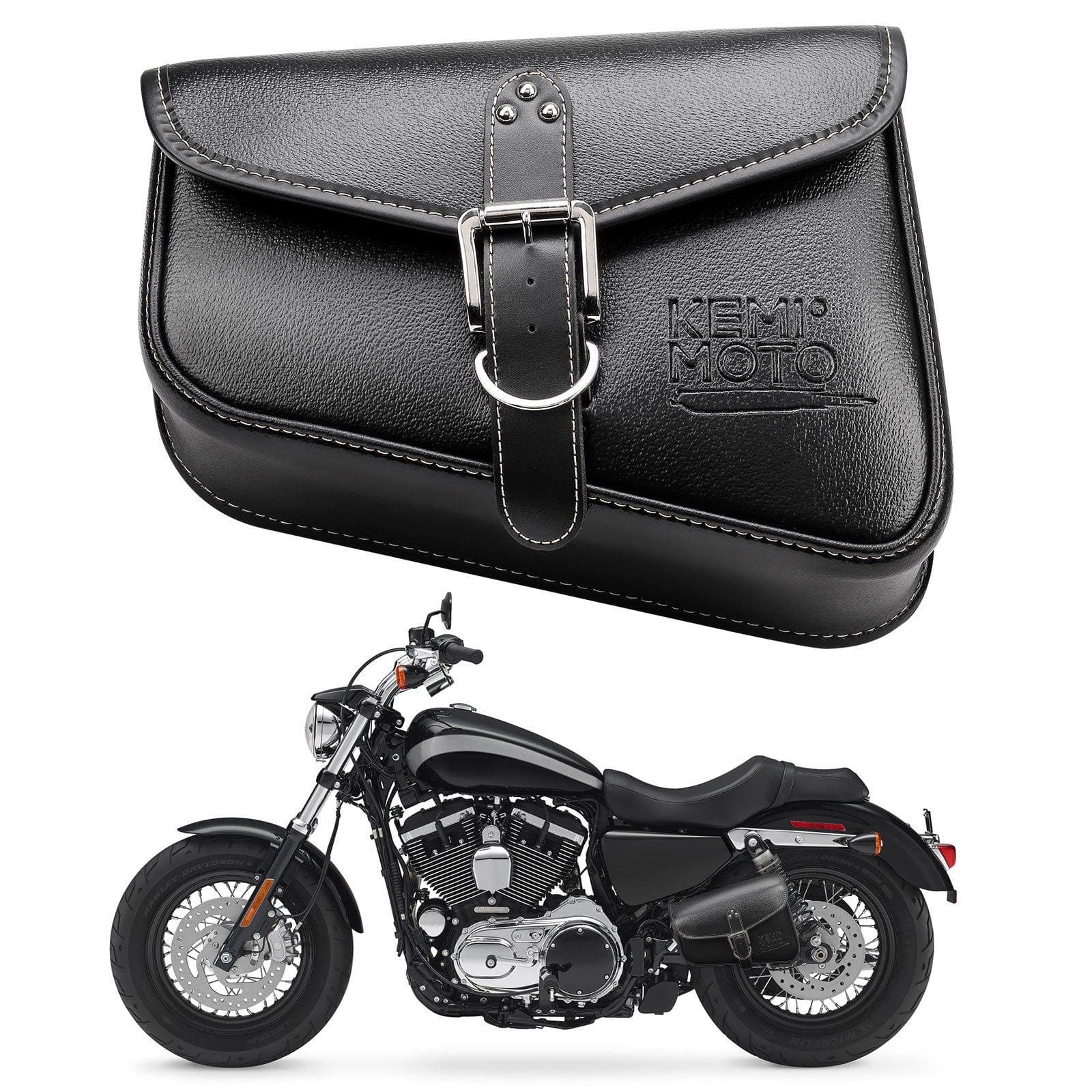 Photo of Swing Arm Saddle Bag for Sportster Rebel 300 500 by Kemimoto - Premium for UTVs / Side by Sides