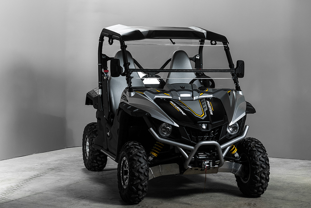 Photo of TK00282 YAMAHA WOLVERINE TILTING UTV WINDSHIELD - SCRATCH RESISTANT 3/16” - FOR SOFT OR NO TOP by TerraRider UTV Windshields & Accessories - Premium for UTVs / Side by Sides