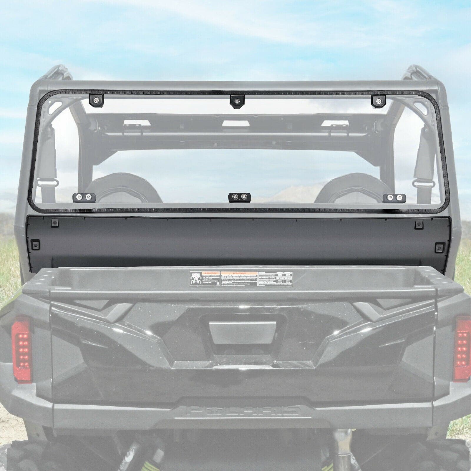 Photo of Rear Windshield Clear for Polaris General 1000 / 4 2016-2024 by Kemimoto - Premium for UTVs / Side by Sides