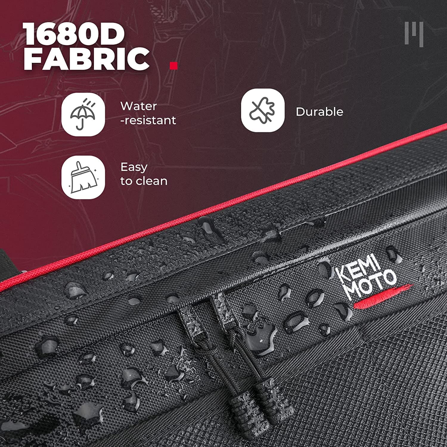 Photo of Lower Door Storage Bags for Polaris RZR 900 S 1000 S XP 1000 /Turbo 2014-2023 by Kemimoto - Premium for UTVs / Side by Sides